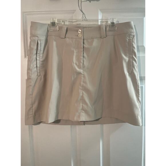 Nike Golf Women’s Lined Dri-Fit Skirt Size 12 - Tan - Picture 1 of 7
